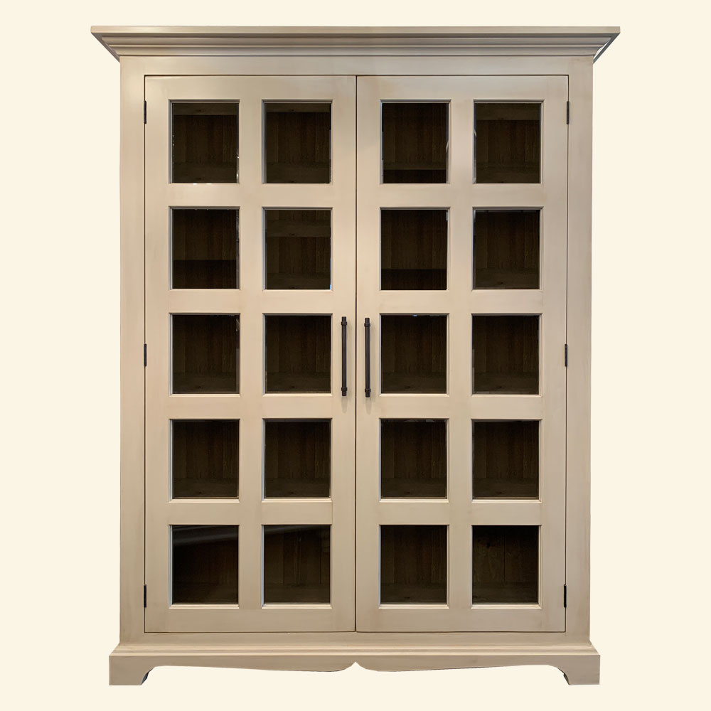 French Country Glass Door Cabinet