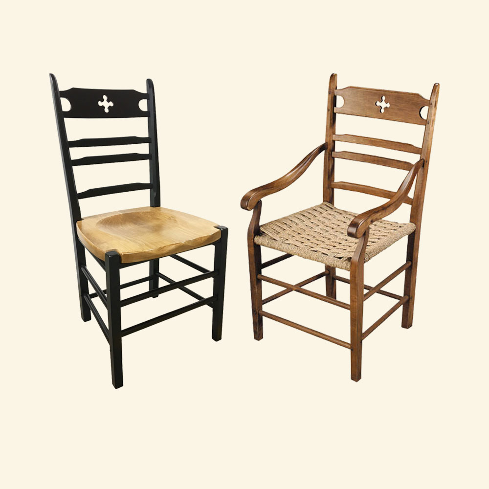 French Country Paysanne Side Chair and Arm Chair