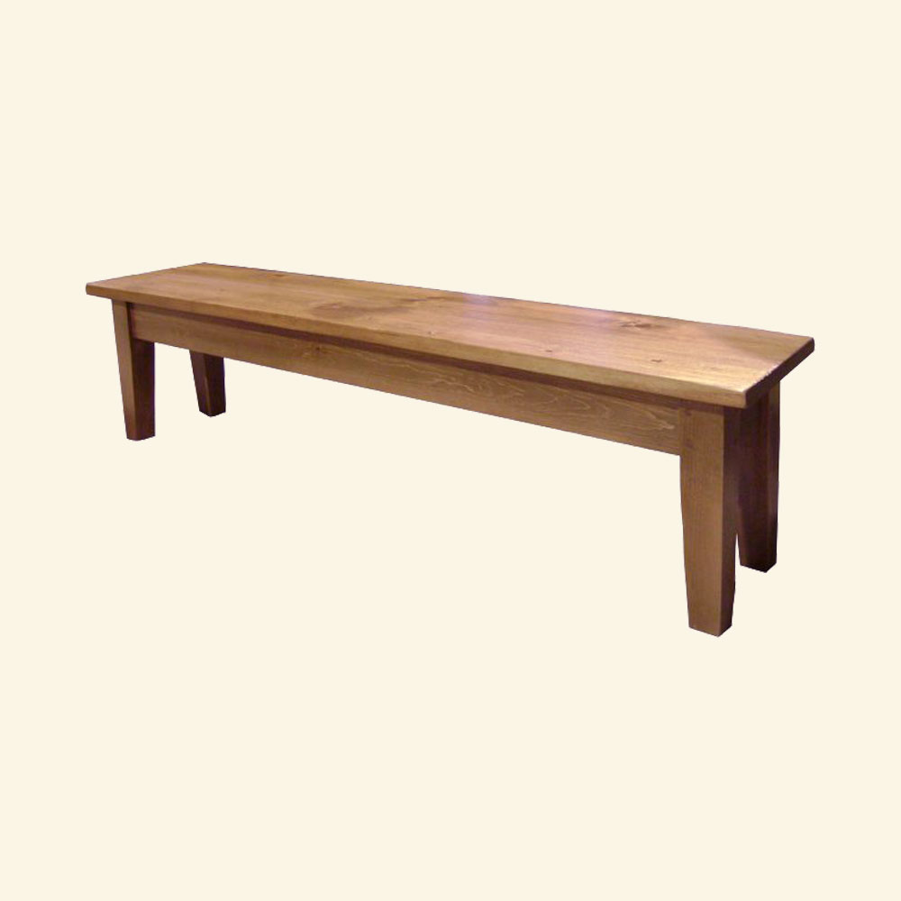 French Country Tapered Leg Bench, Natural