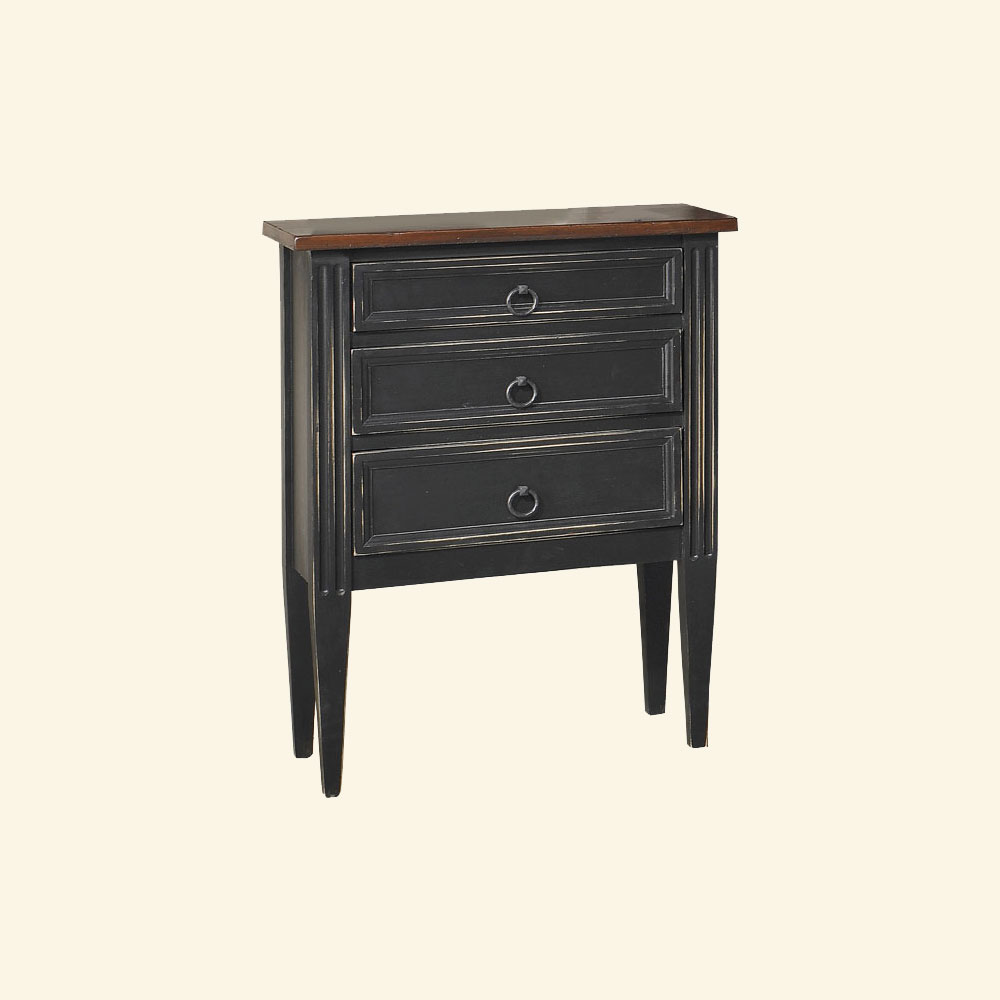 French Country Three Drawer Nightstand French Country Living Room