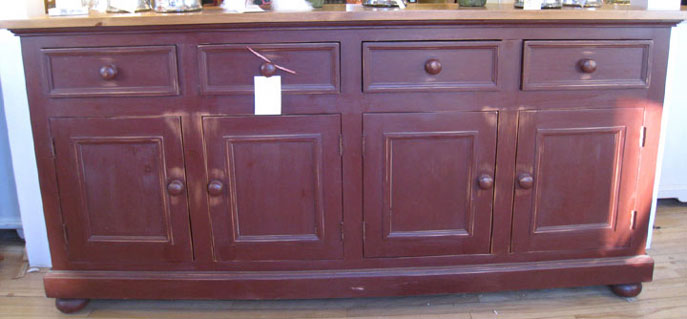 Cranberry Milk Paint Distressed Furniture Finish | Kate Madison Furniture
