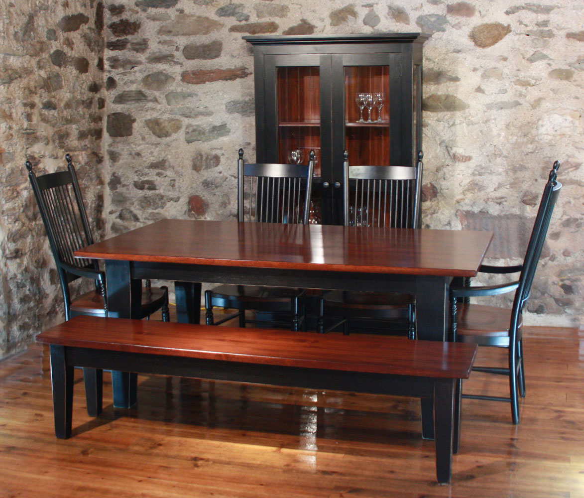 French Country Tapered Square Leg Table Dining Set