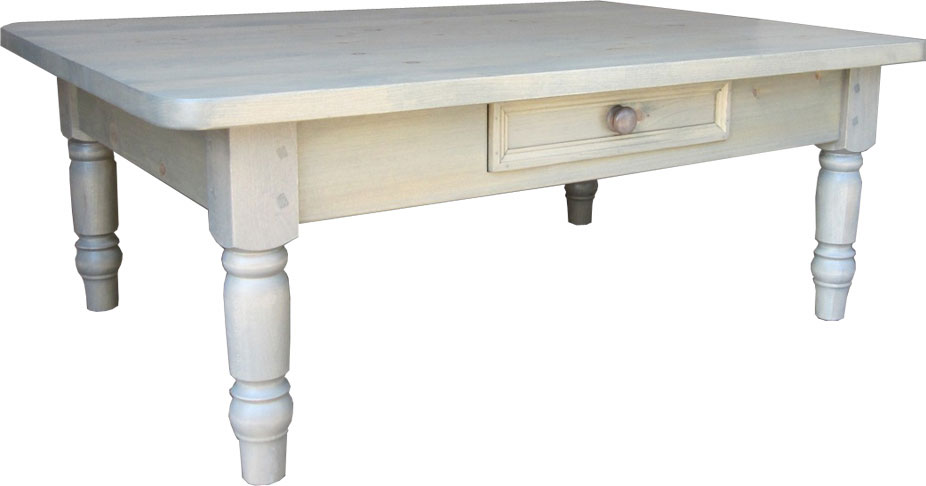 French Country Turned Leg Coffee Table stained