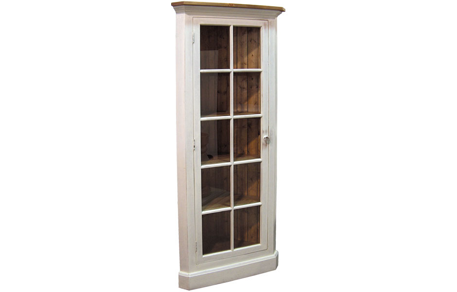 French Country Glass Door Corner Cupboard French Country Dining Room