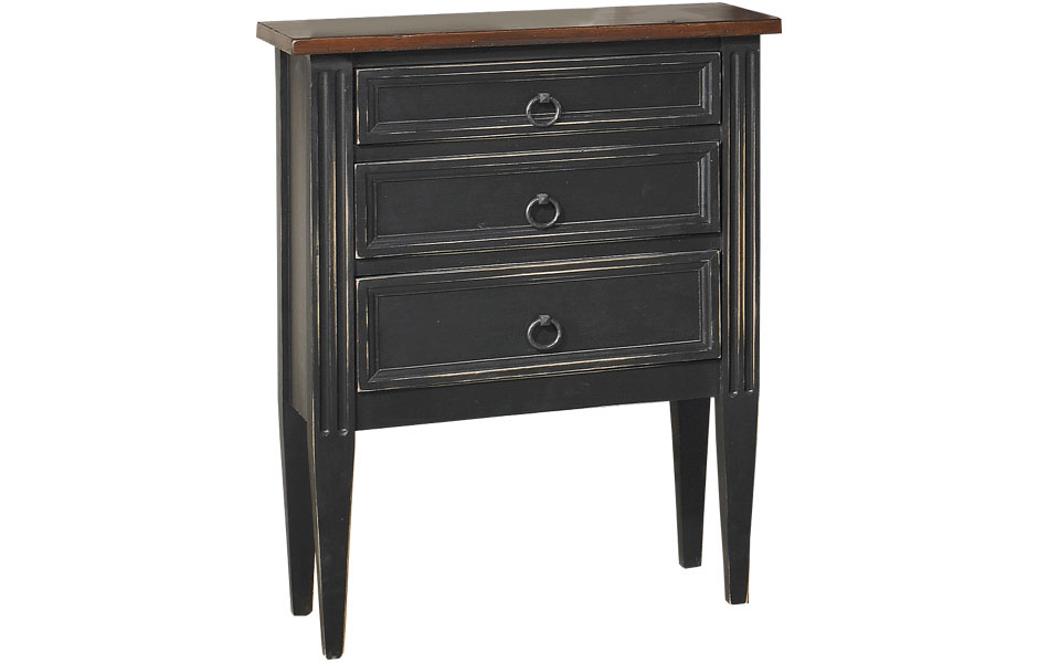 French Country Three Drawer Nightstand French Country Furniture
