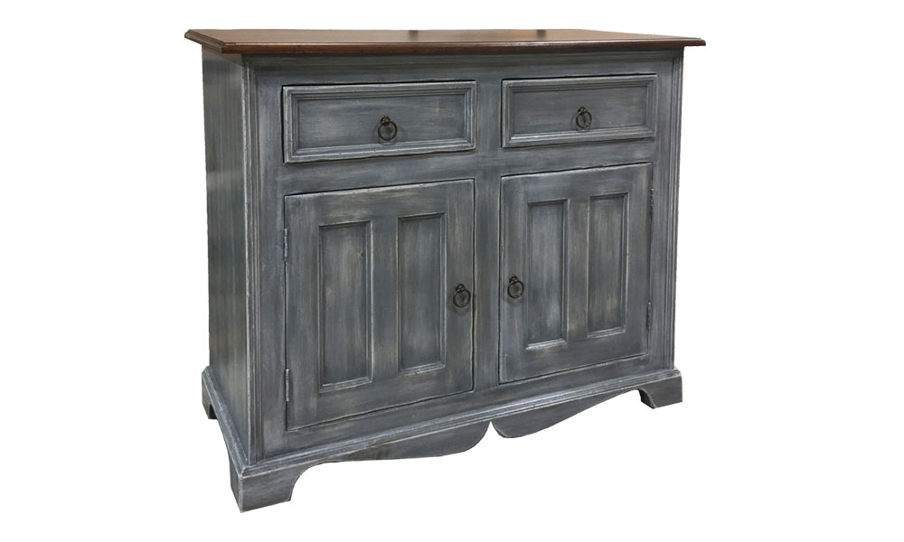 French Country Two Door Buffet painted Storm Gray