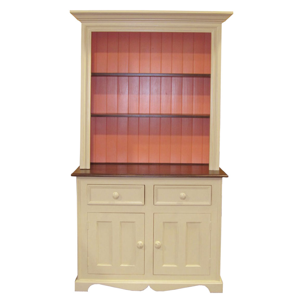 French Country Two Door Open Cupboard custom paint