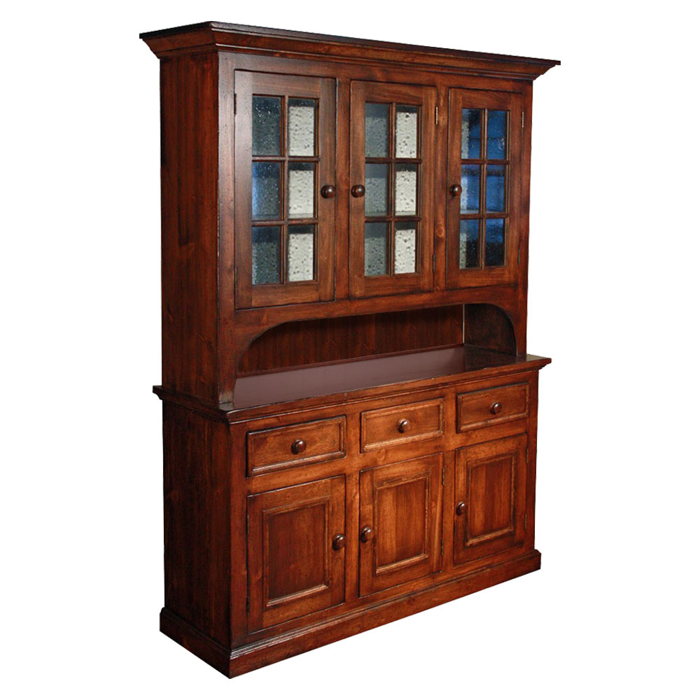 French Country 3 Door Open Cupboard stained