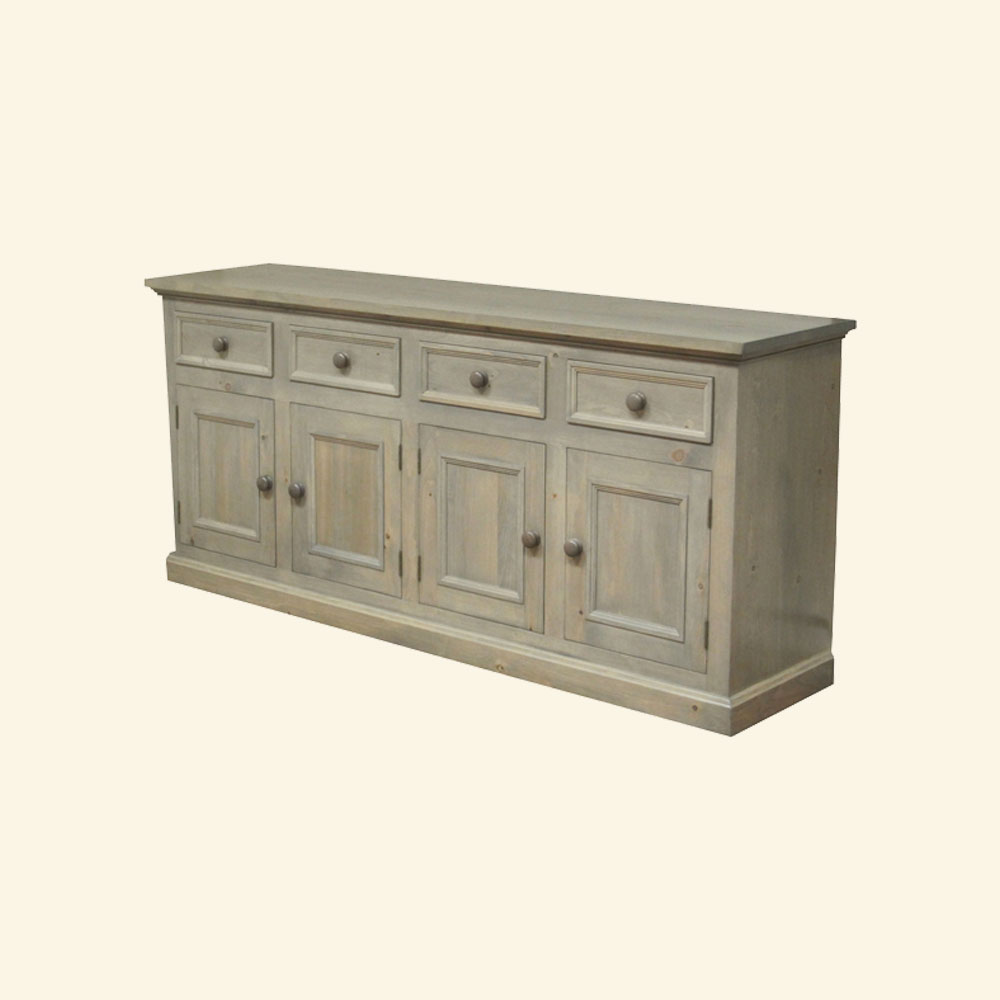 French Country Three Door Sideboard stained Manoir Gray