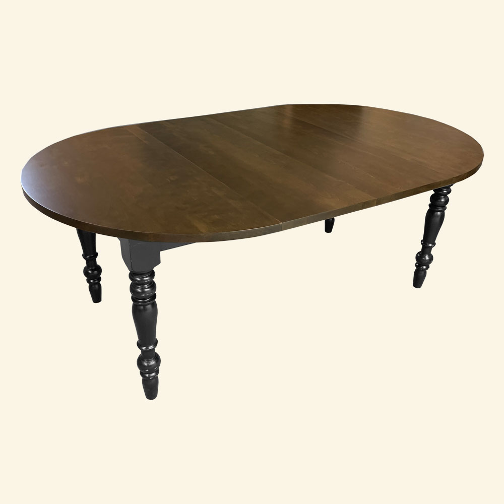 French Country 48 Round Extension Table with Coffee Stain