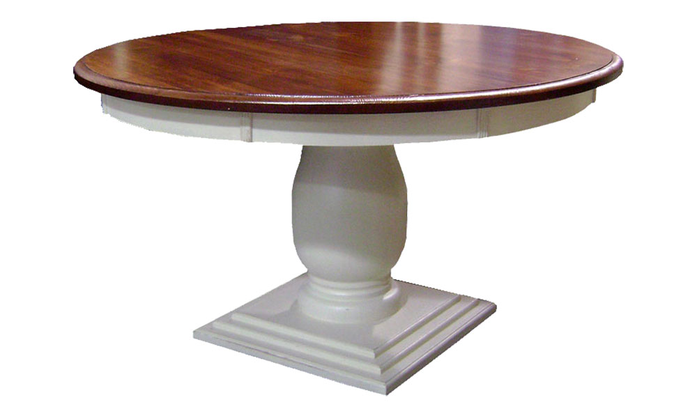 French Country 54 Round Table, White Paint