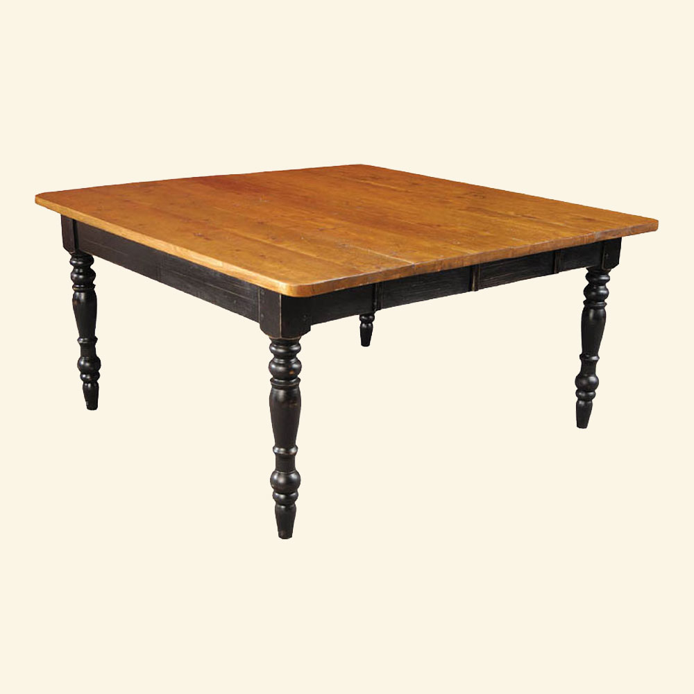 French Country 60 inch Square Dining Table
