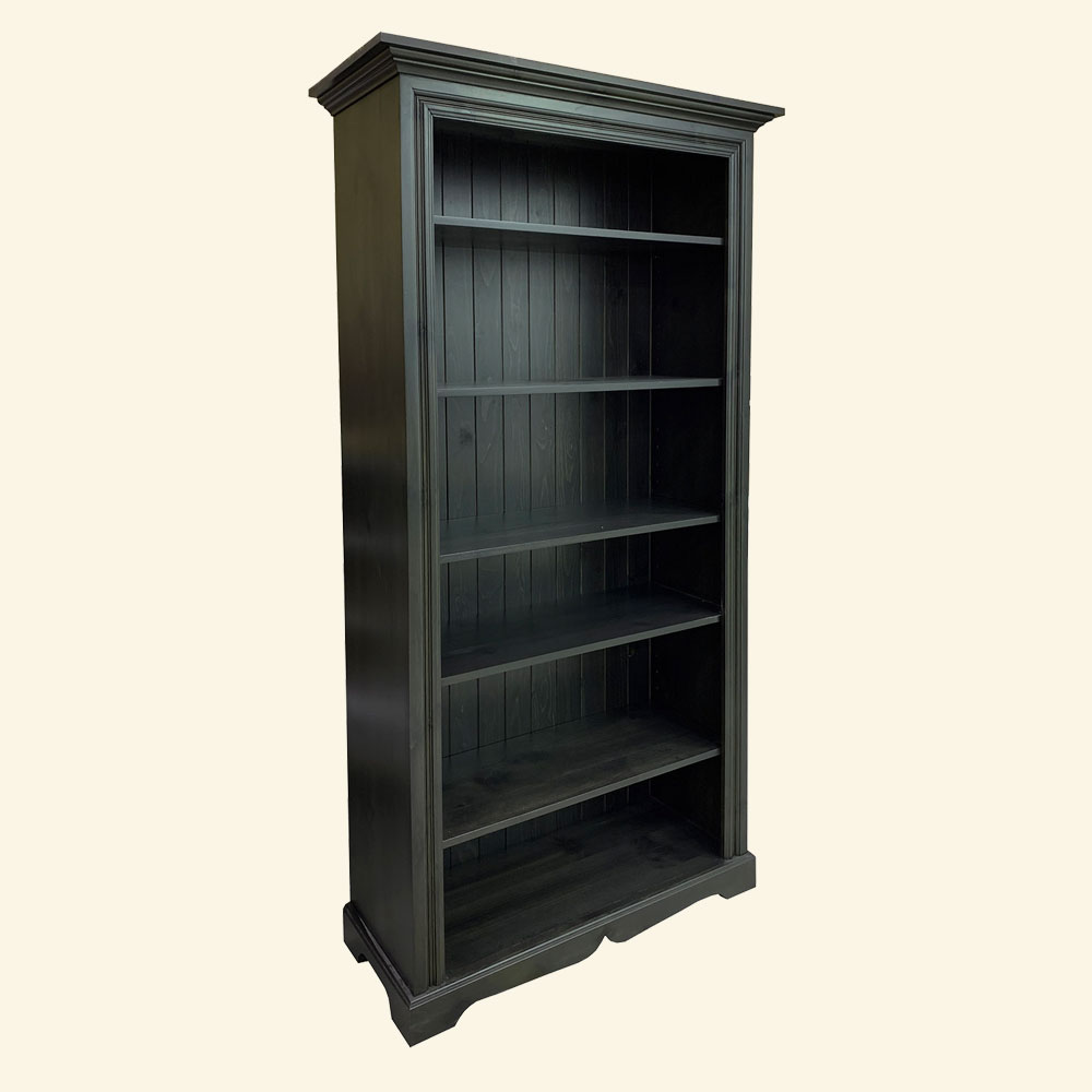 French Country Seven Foot Bookcase, Side