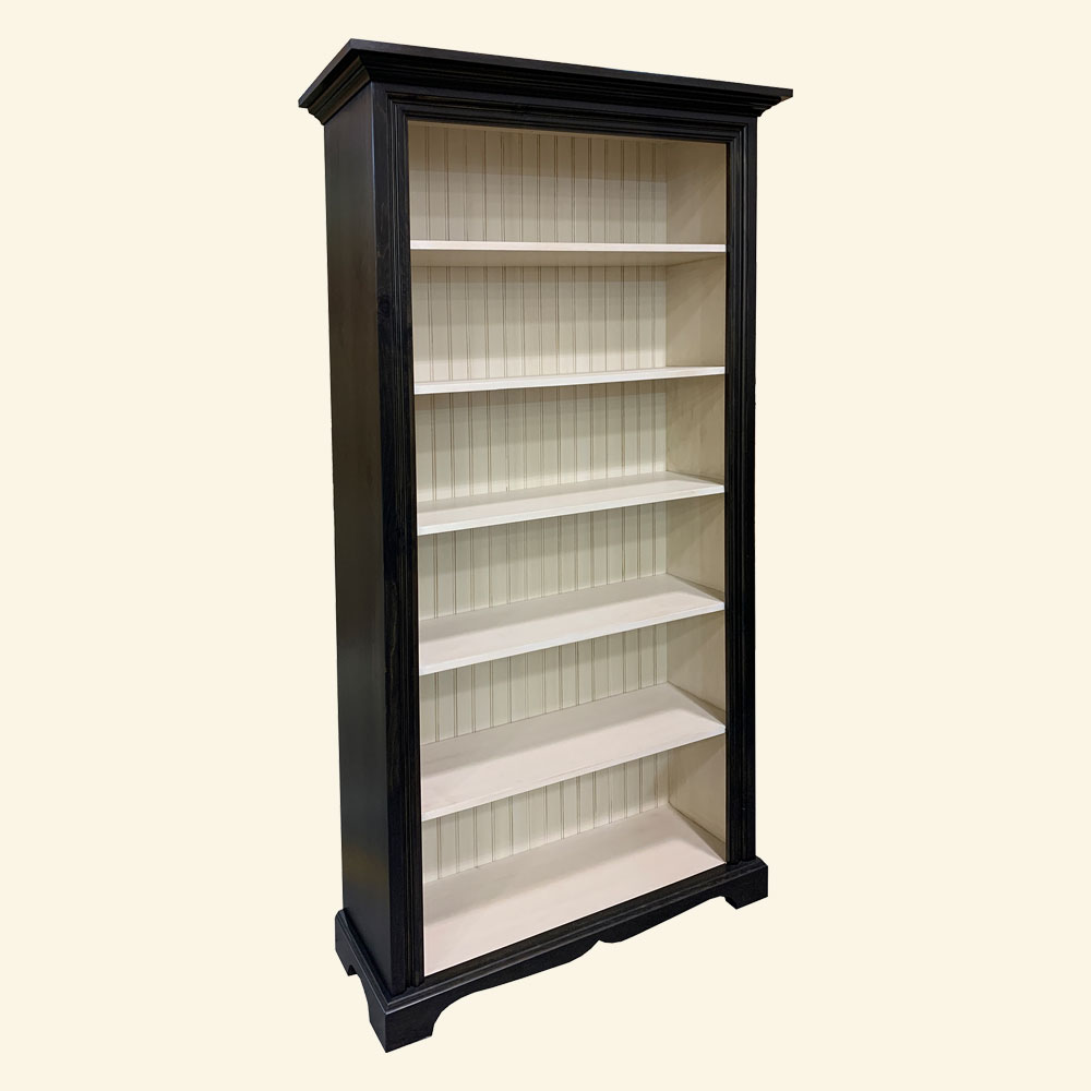 French Country Seven Foot Bookcase, Side
