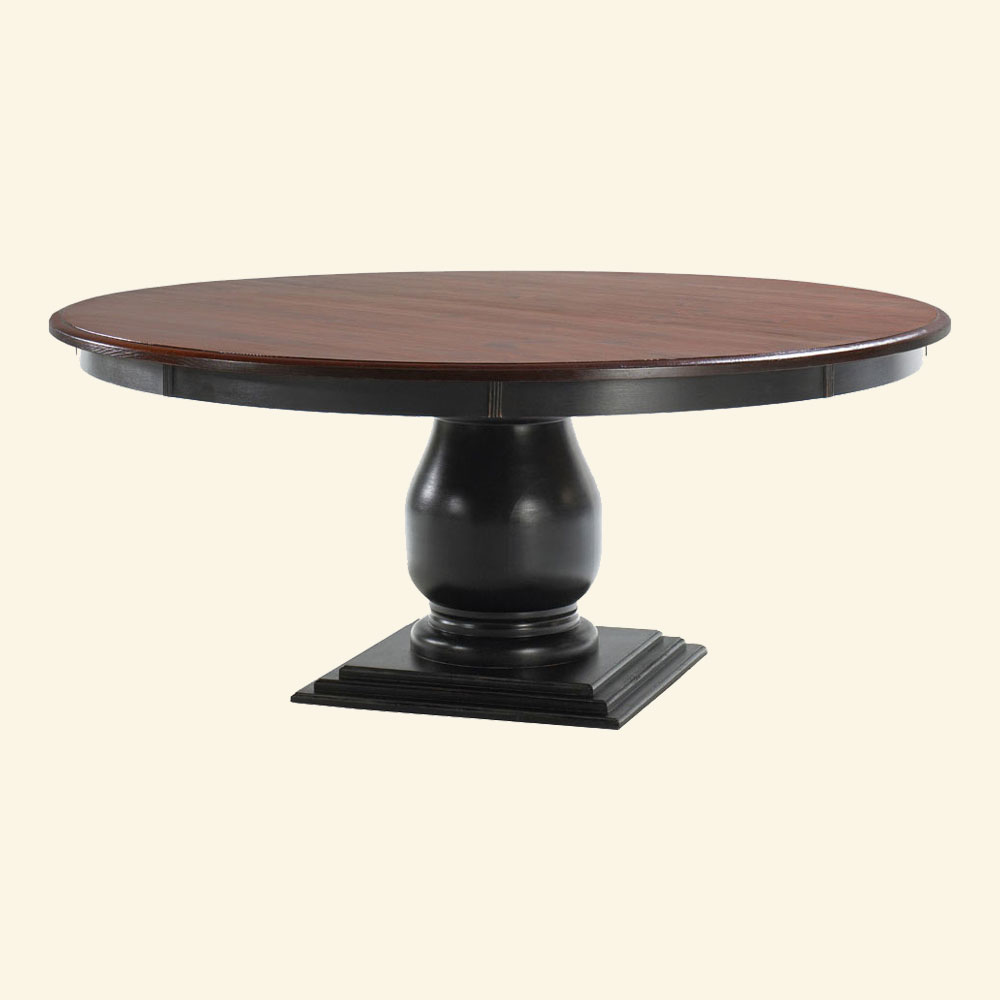 French Country Round Pedestal Dining Table