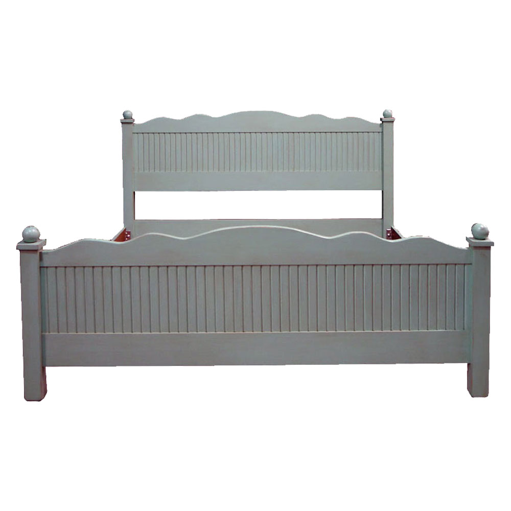 French Country Beadboard Bed painted