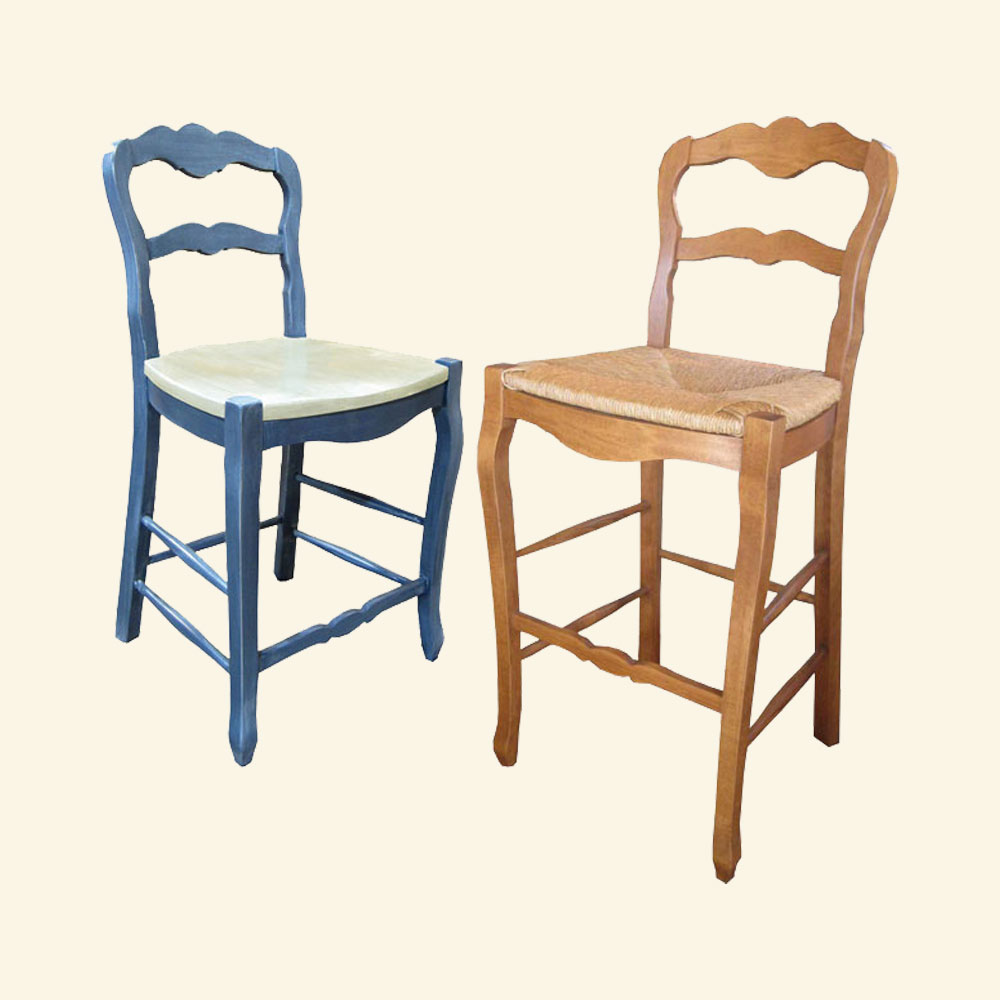 French Ladder Back Bar Stools