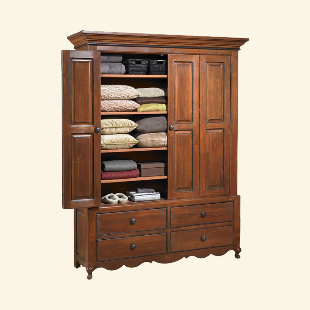 Country French Armoire, interior