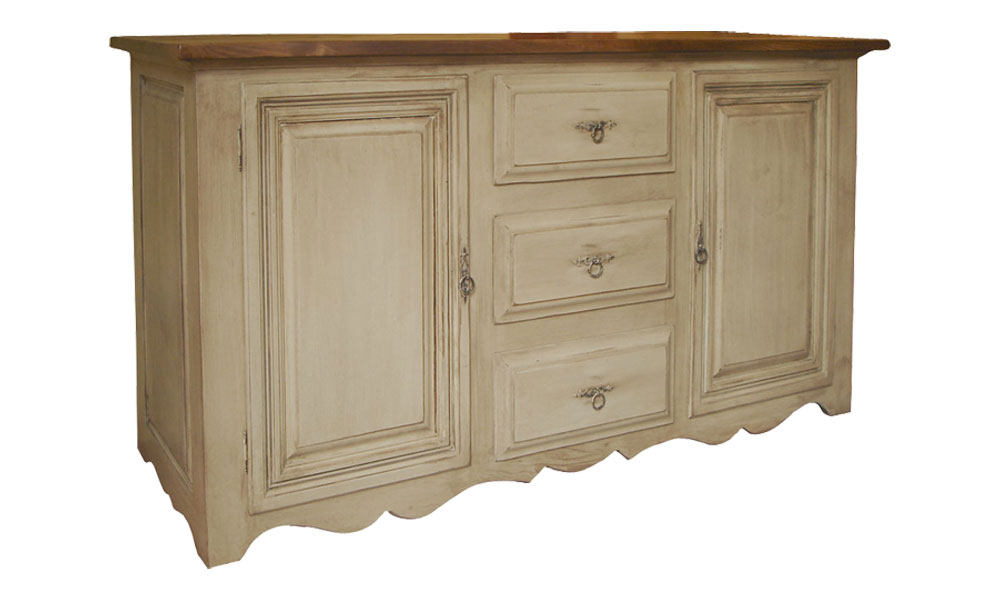 Country French Buffet painted Millstone Glaze