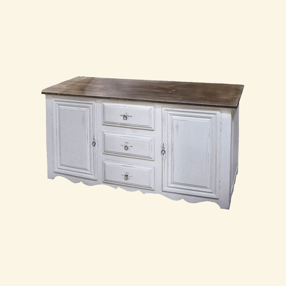 Country French Buffet painted Sturbridge White