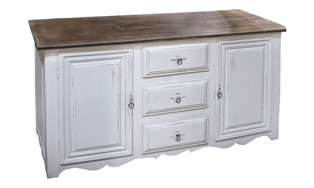 Country French Buffet painted Sturbridge White