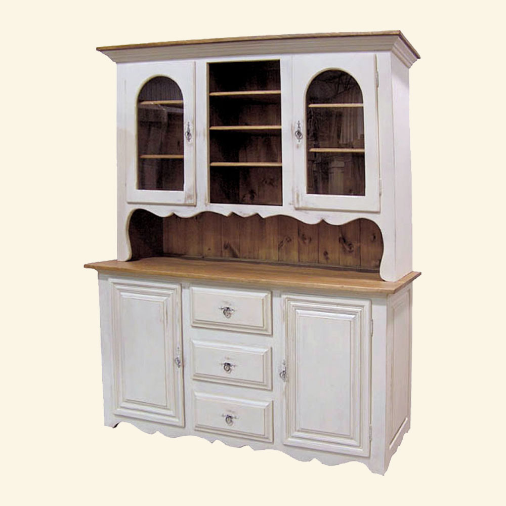 Country French Hutch painted Champlain White
