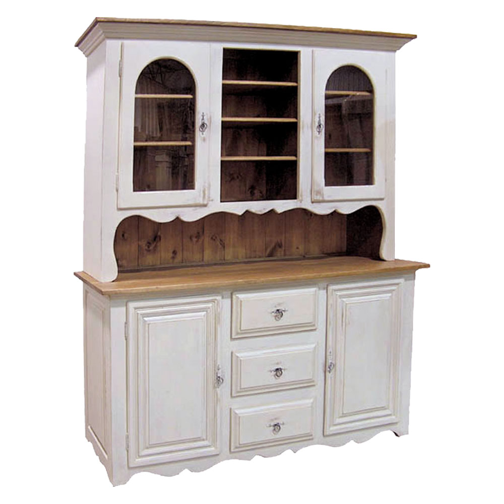 Country French Hutch painted Champlain White