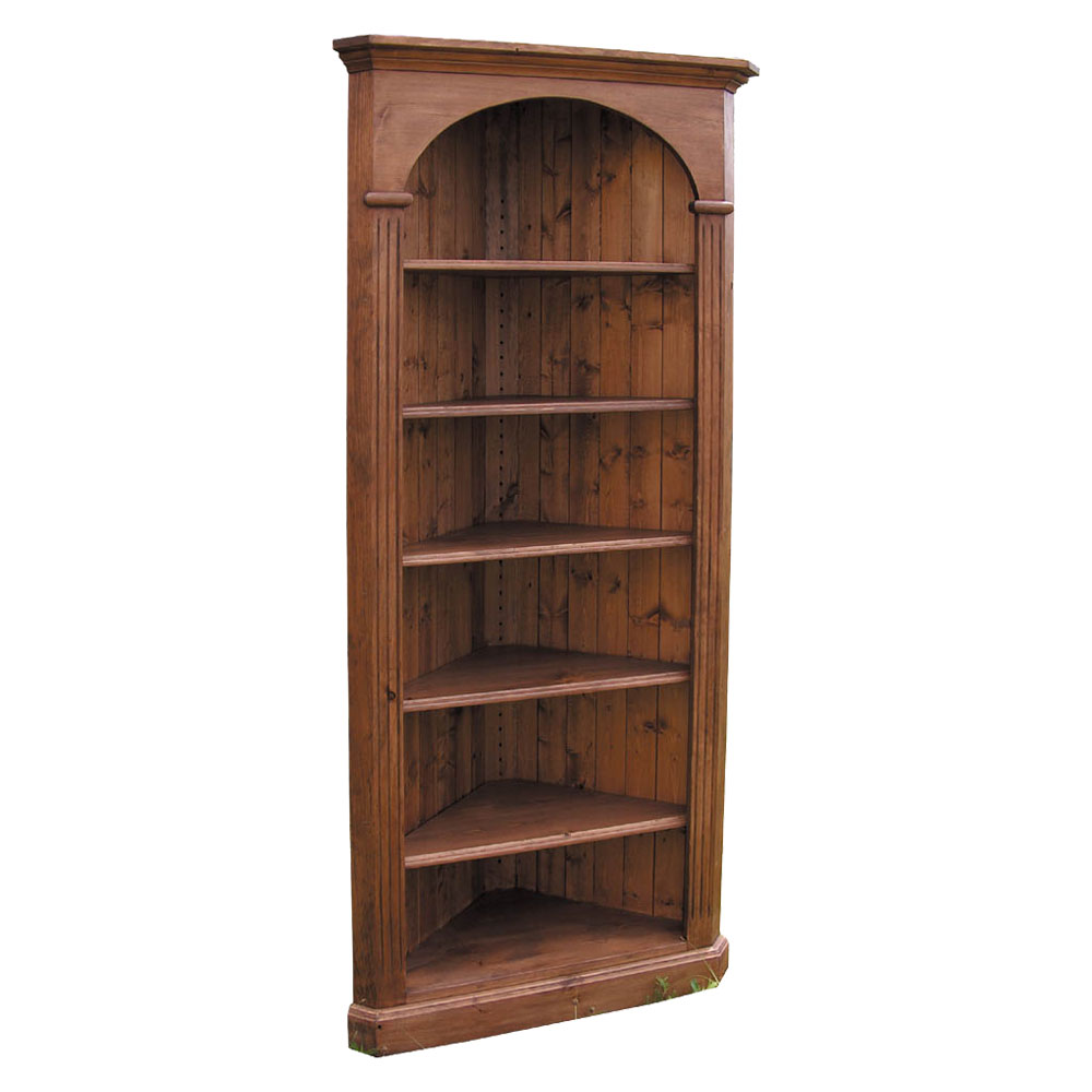 French Country Domed Corner Bookcase