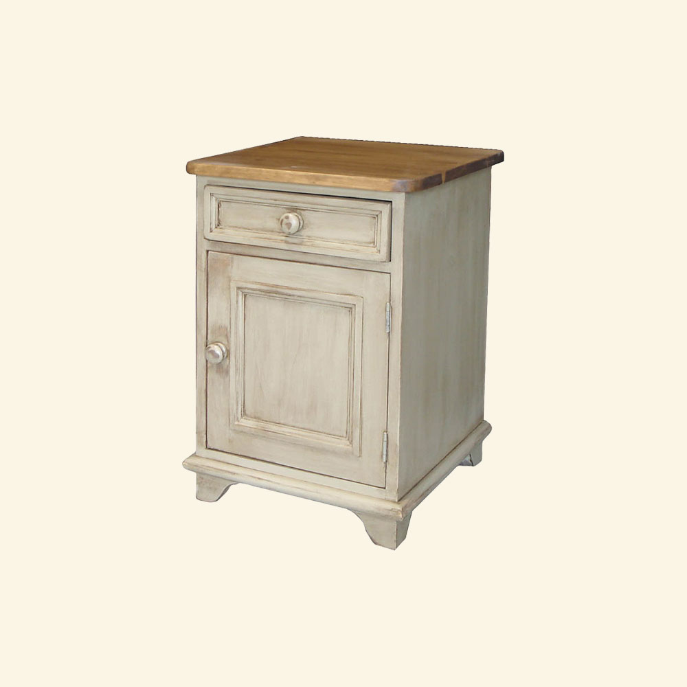 French Country Door and Drawer End Table
