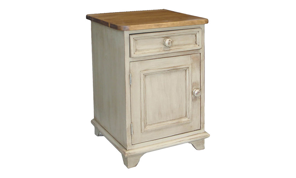 French Country Door and Drawer End Table