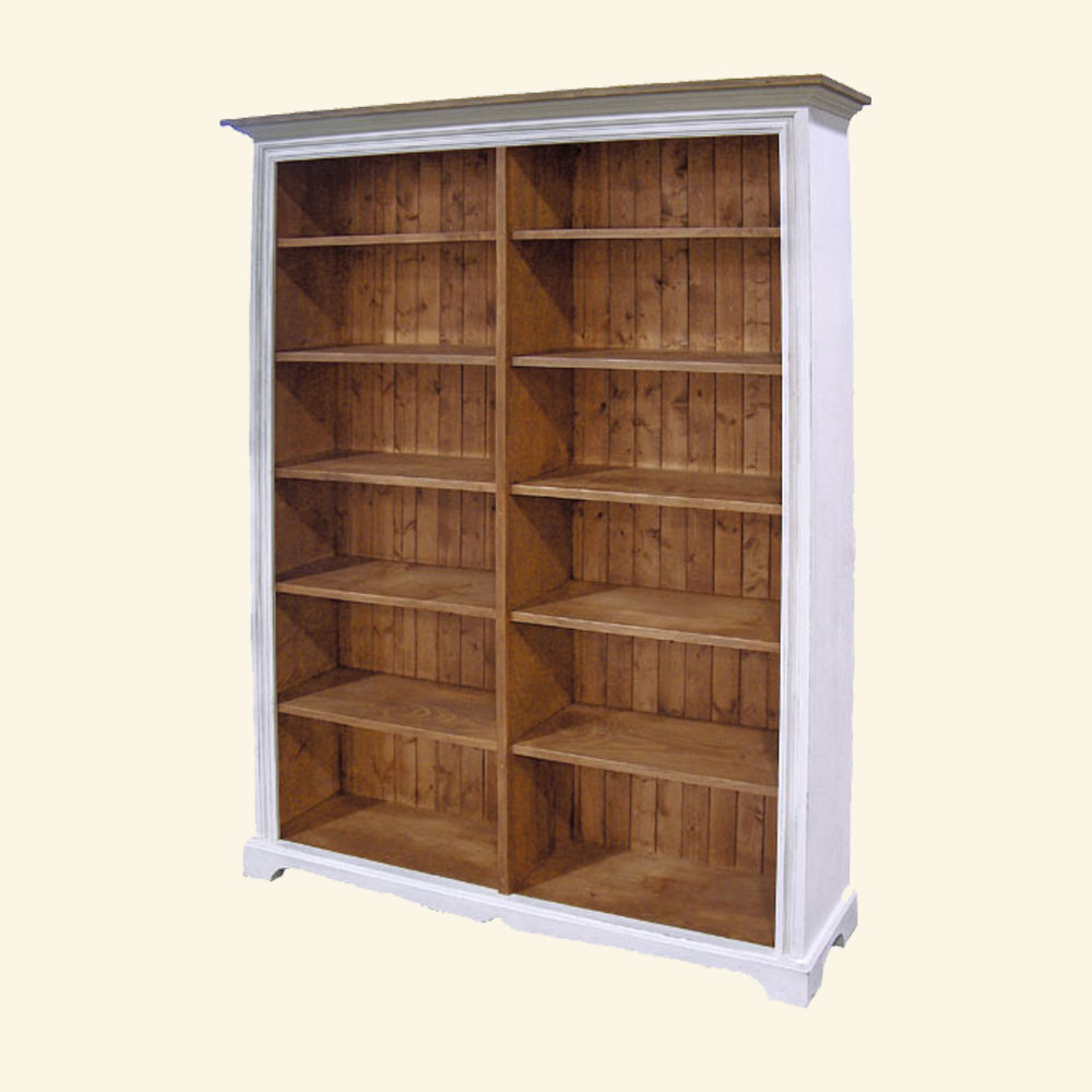French Country Double Bookcase