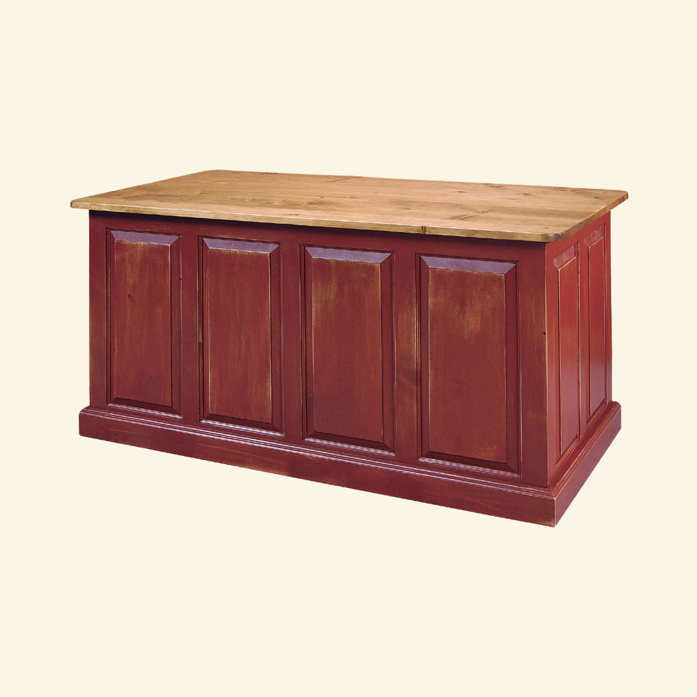 French Country Executive Desk, Back Panel View