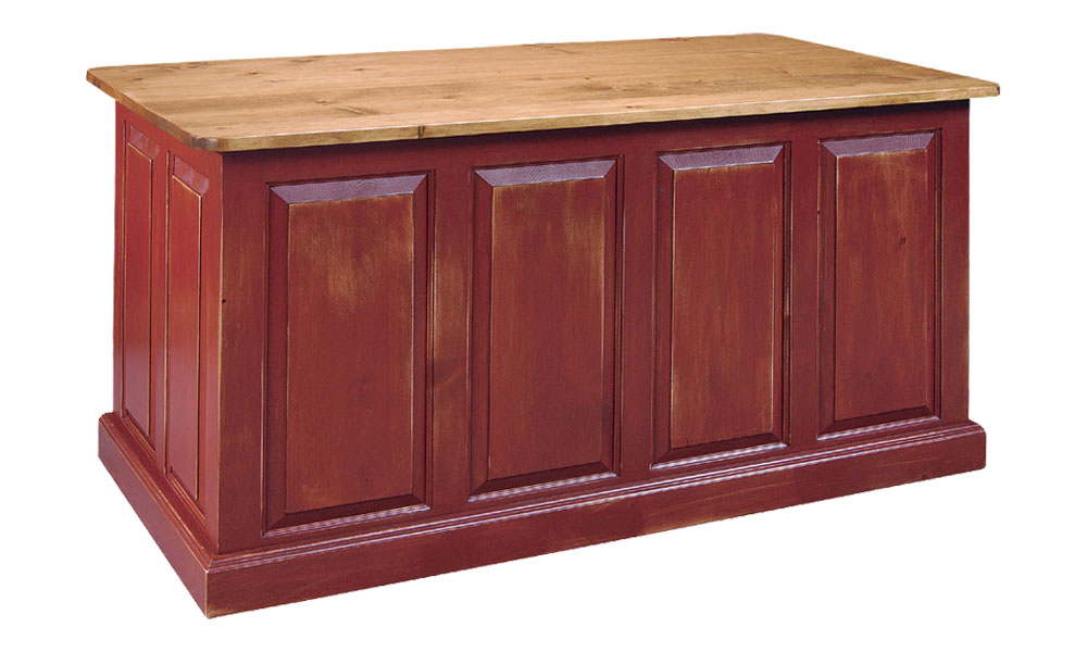 French Country Executive Desk, Back Panel View