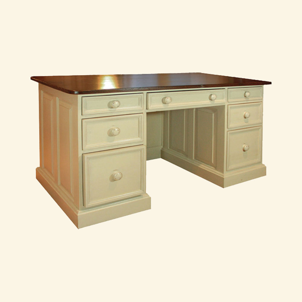 French Country Executive Desk, Buttermilk