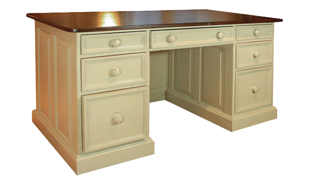 French Country Executive Desk, Buttermilk