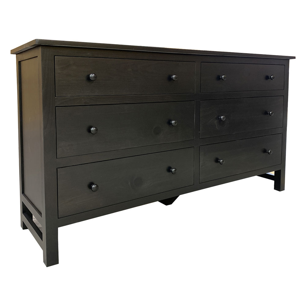 Farmhouse Six Drawer Dresser, stained