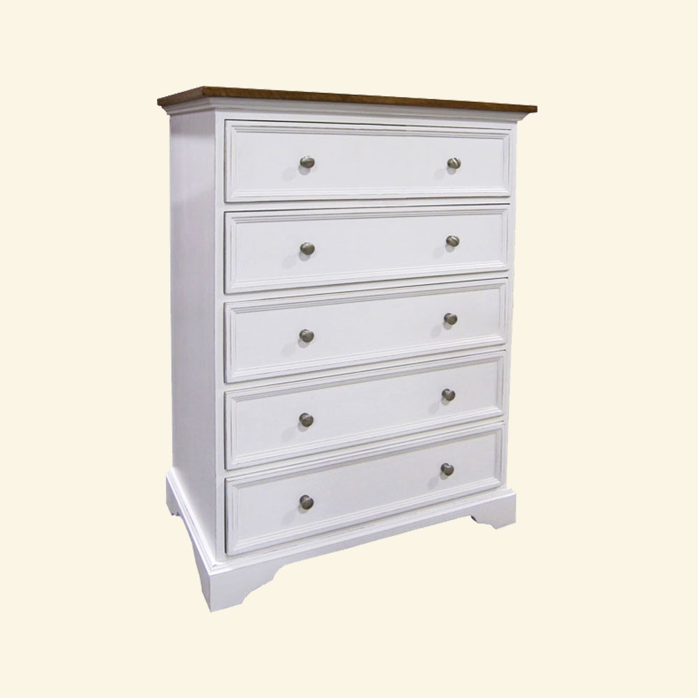 Five Drawer Tall Dresser