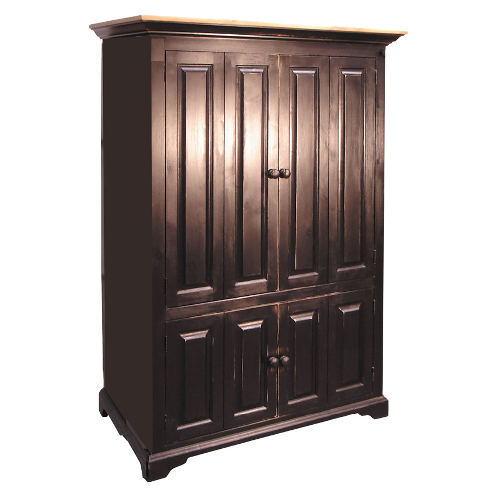 French Country Flat Screen TV Armoire, Black