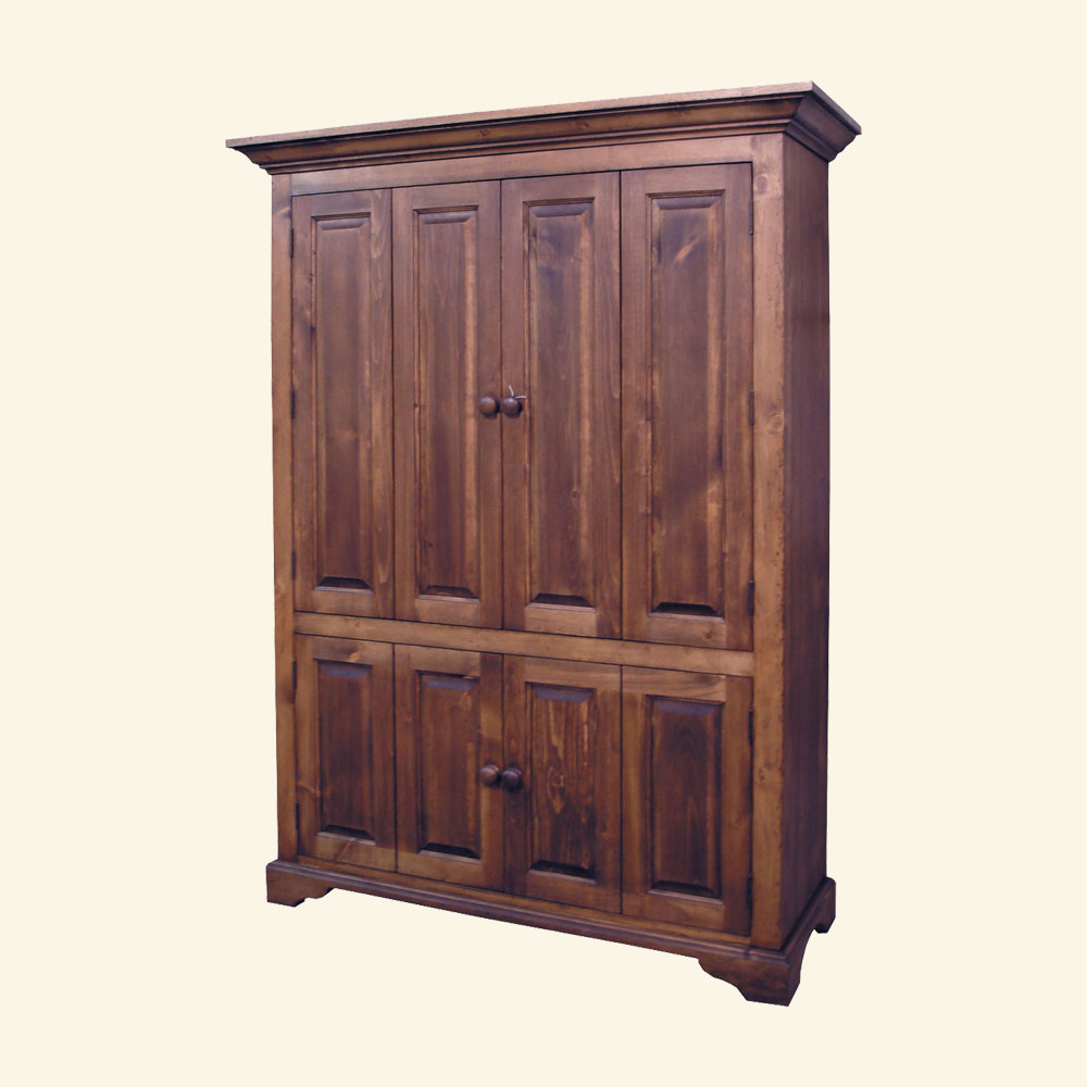 French Country Flat Screen TV Armoire, Walnut