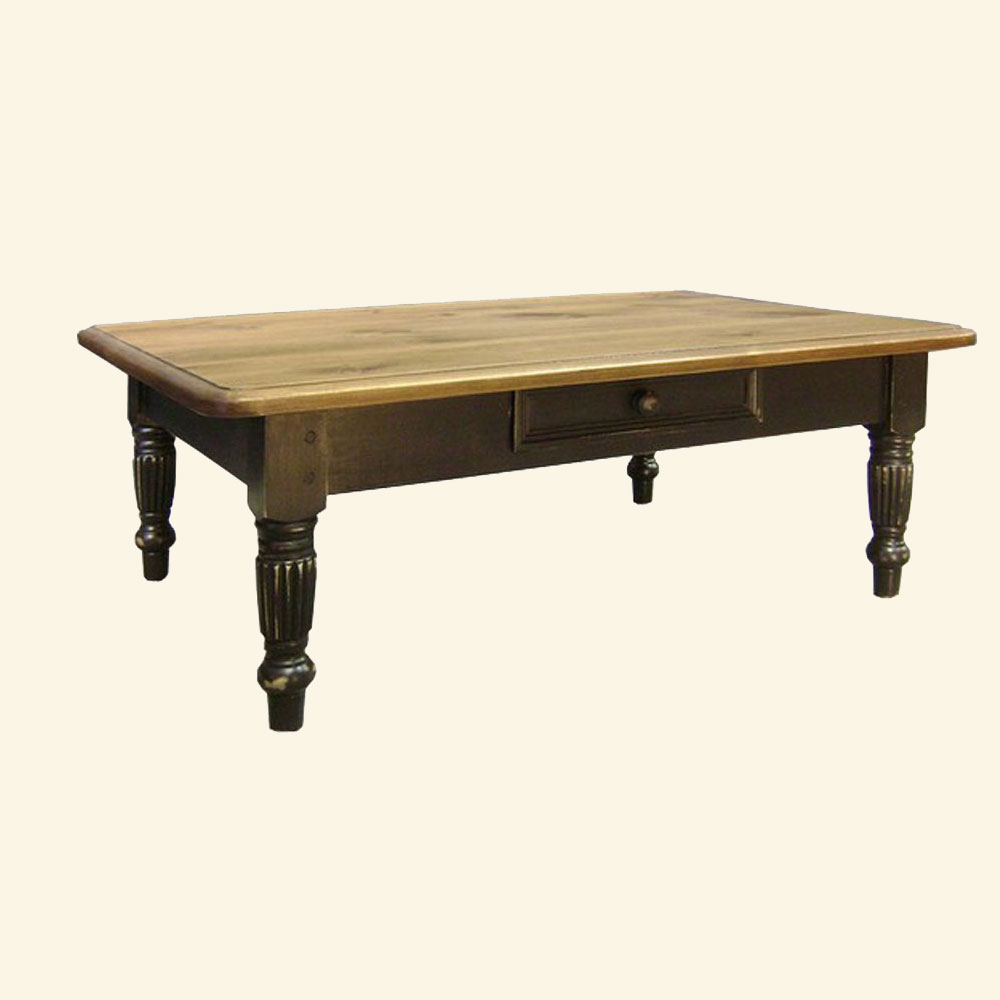 French Country Fluted Leg Coffee Table