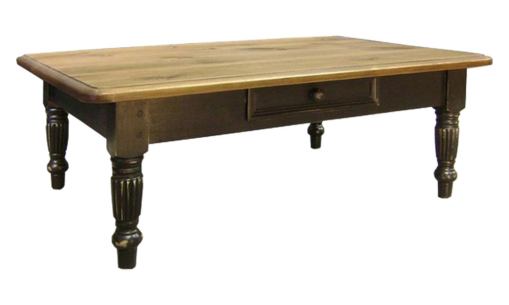 French Country Fluted Leg Coffee Table