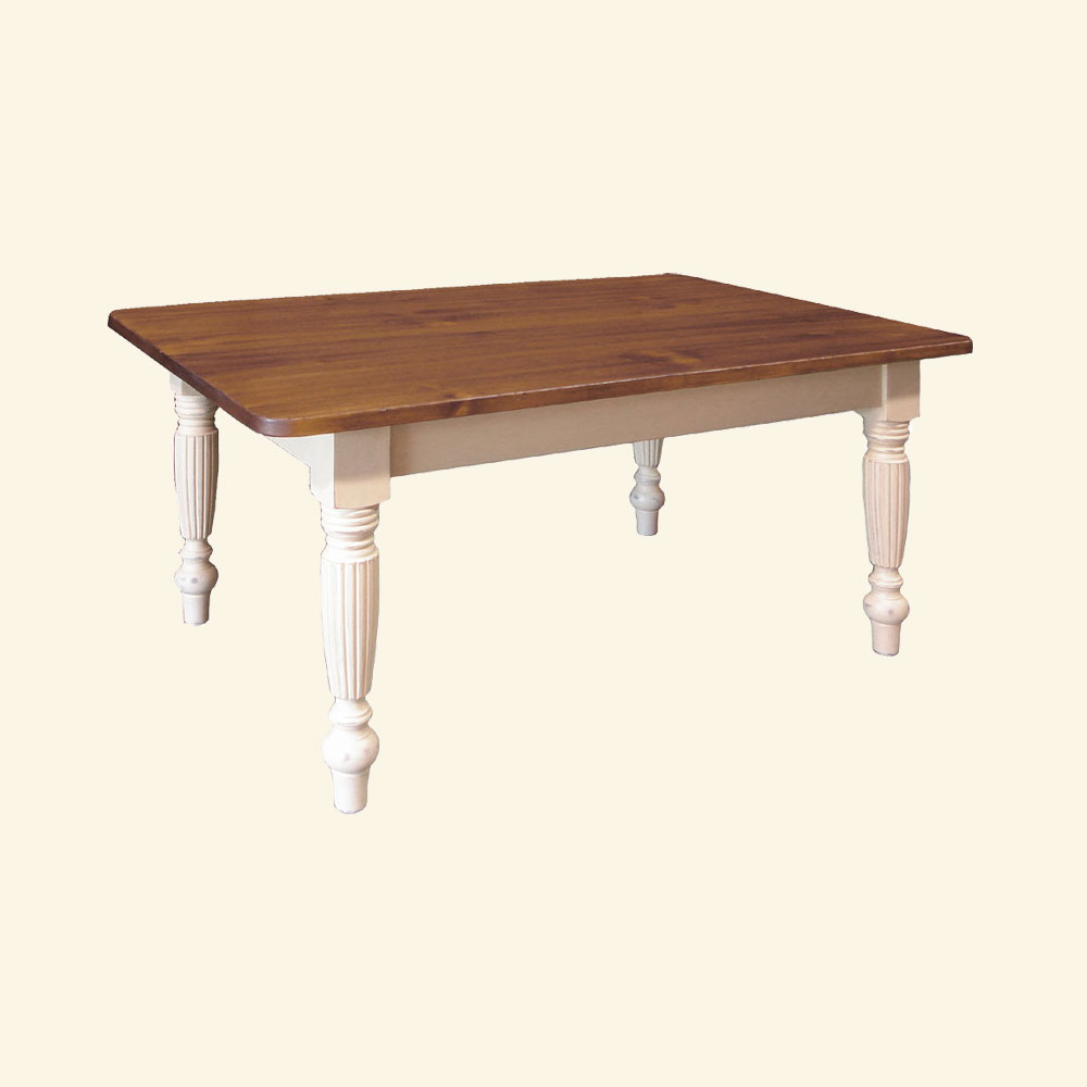 French Country Fluted Leg Dining Table