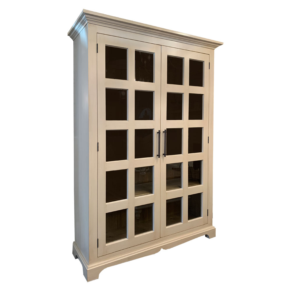 French Country Glass Door Cabinet