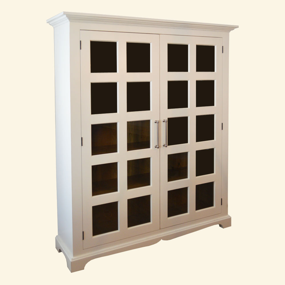 French Country Glass Door Cabinet