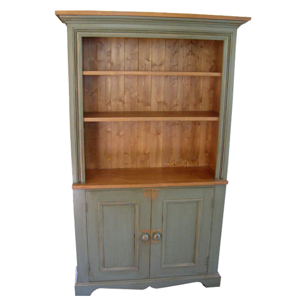 French Country Hutch Bookcase, painted