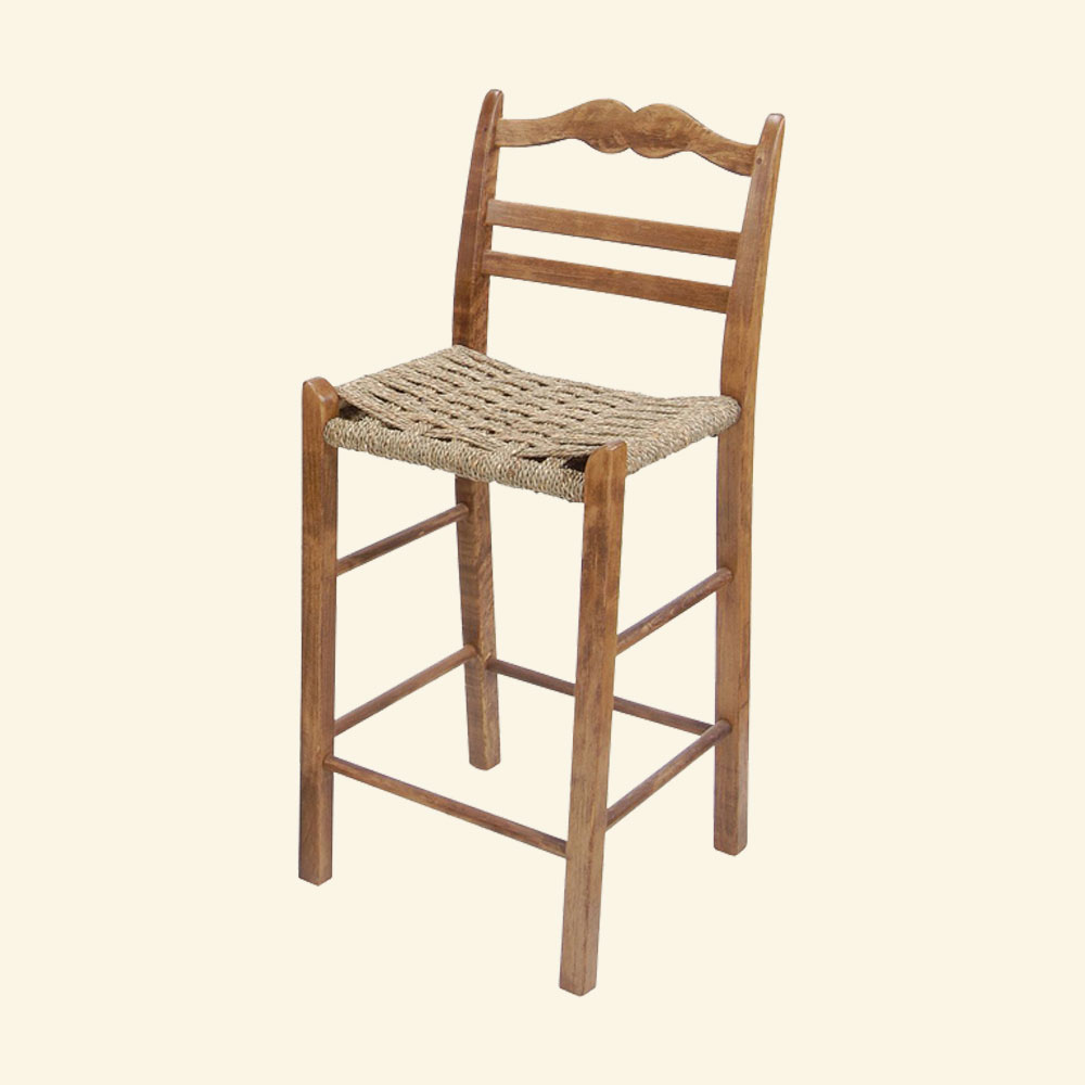 French Country Ladderback Stool