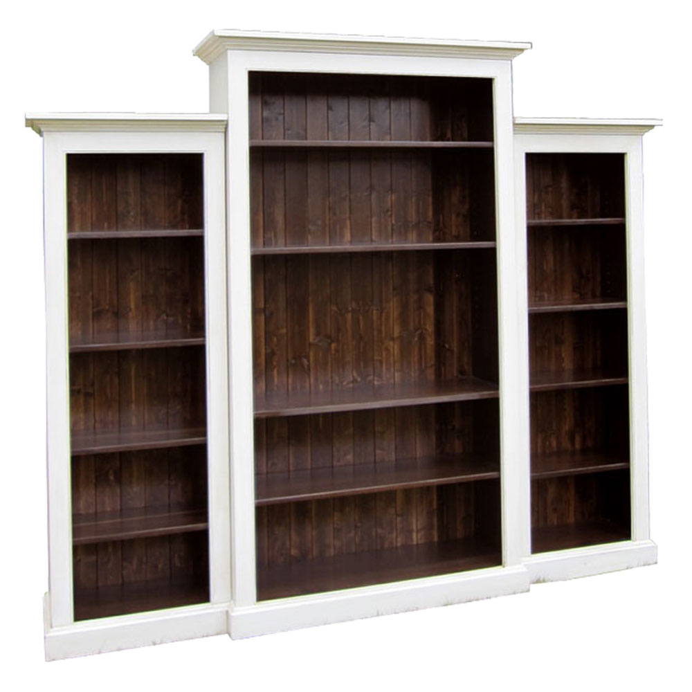 French Country Nesting Bookcase Wall Unit, painted