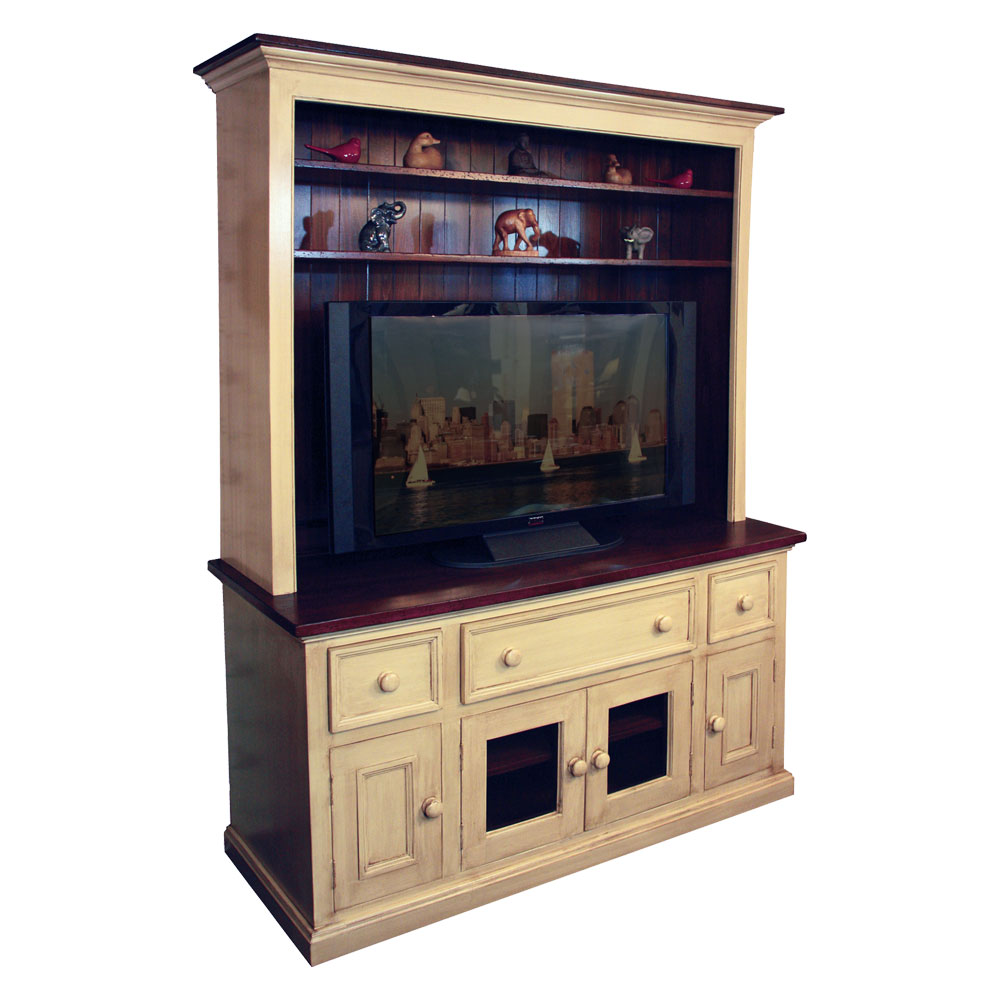 French Country Open Shelf Media Hutch