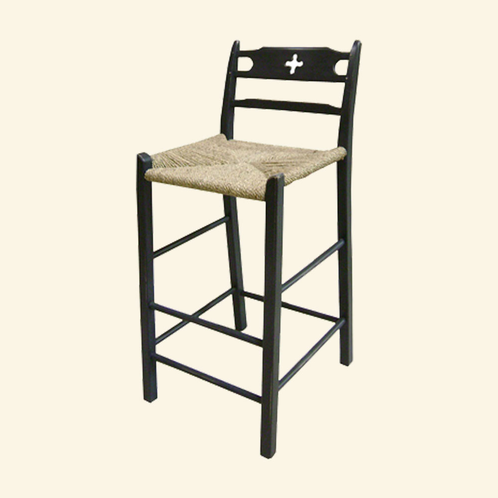 French Country Paysanne Counter Stool painted Black