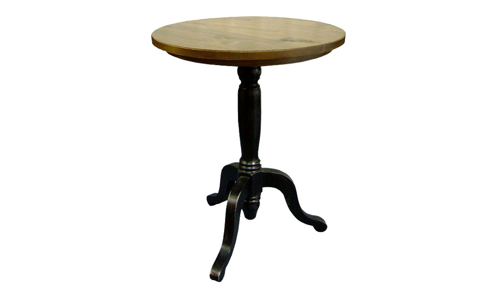 French Country Pedestal End Table, painted